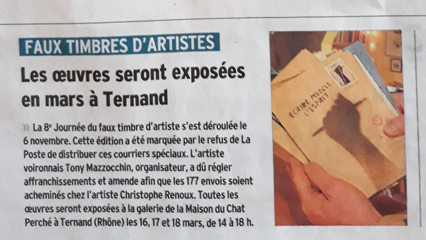 Exposition faux timbres d’artistes